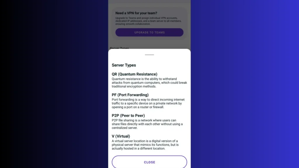چهار نوع سرور مختلف در فیلترشکن PureVPN 