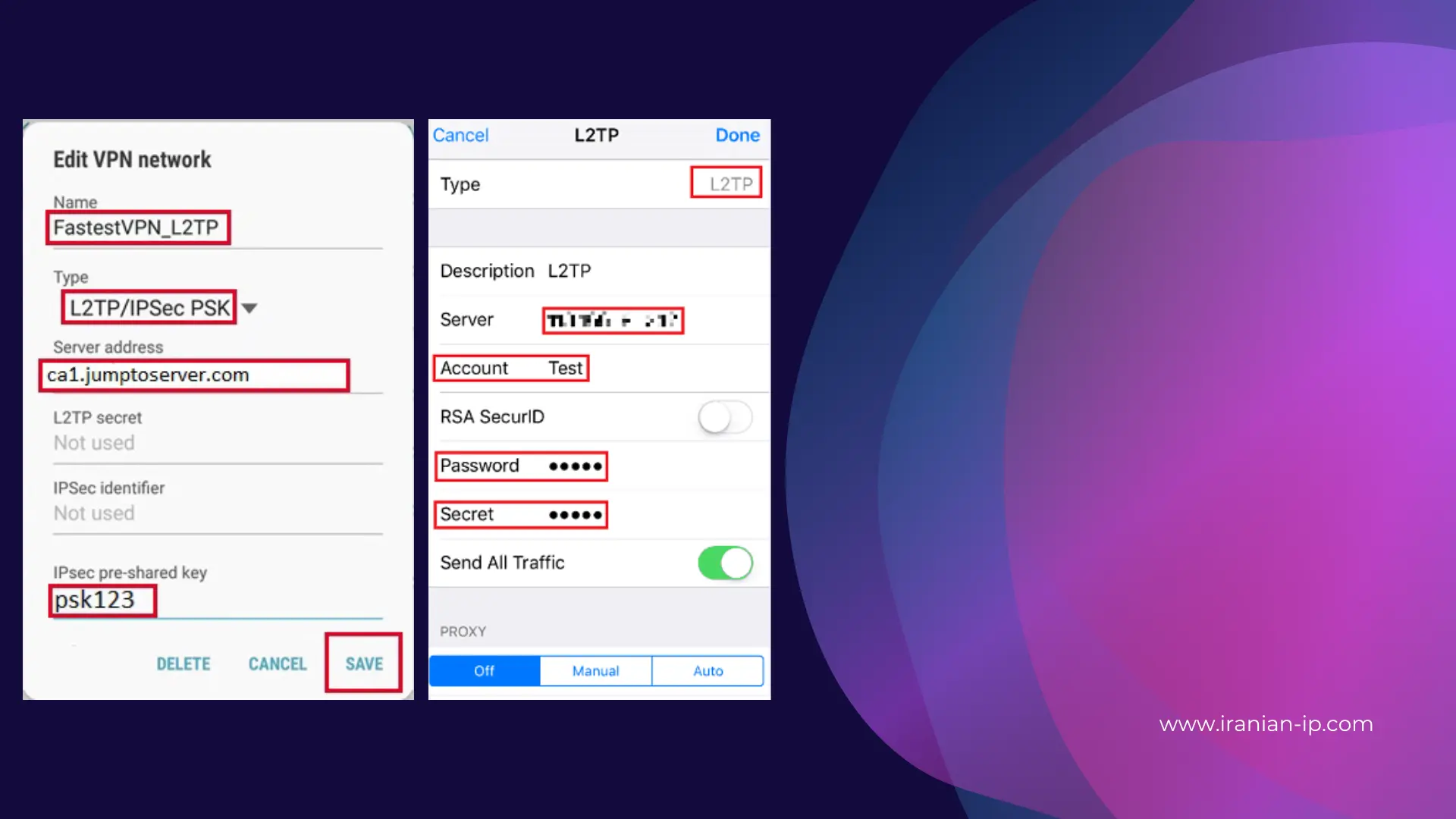 فیلترشکن L2TP اندروید و ایفون
