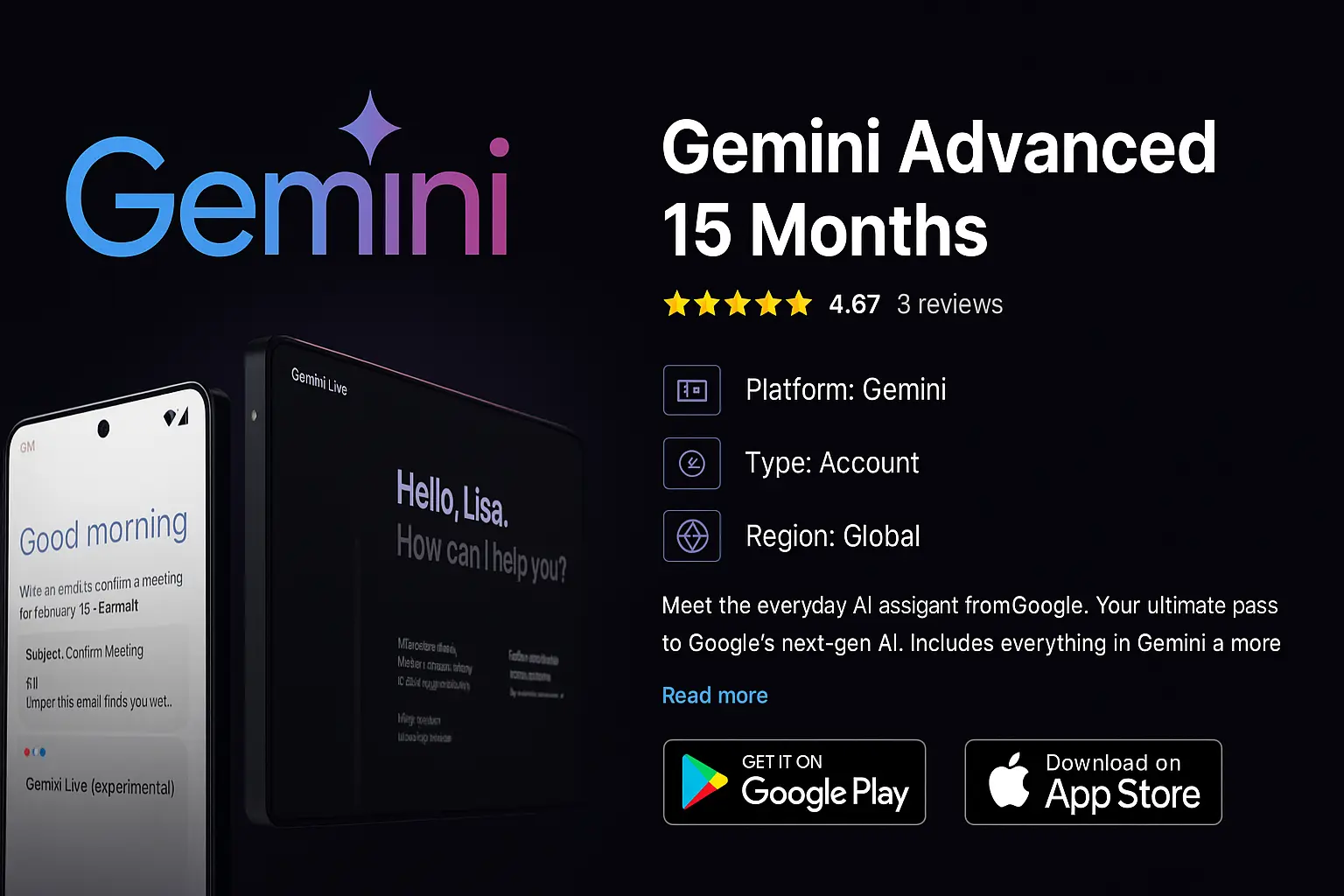 اکانت Gemini Advanced